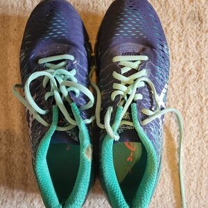 Asics Blue and Green Athletic Shoes